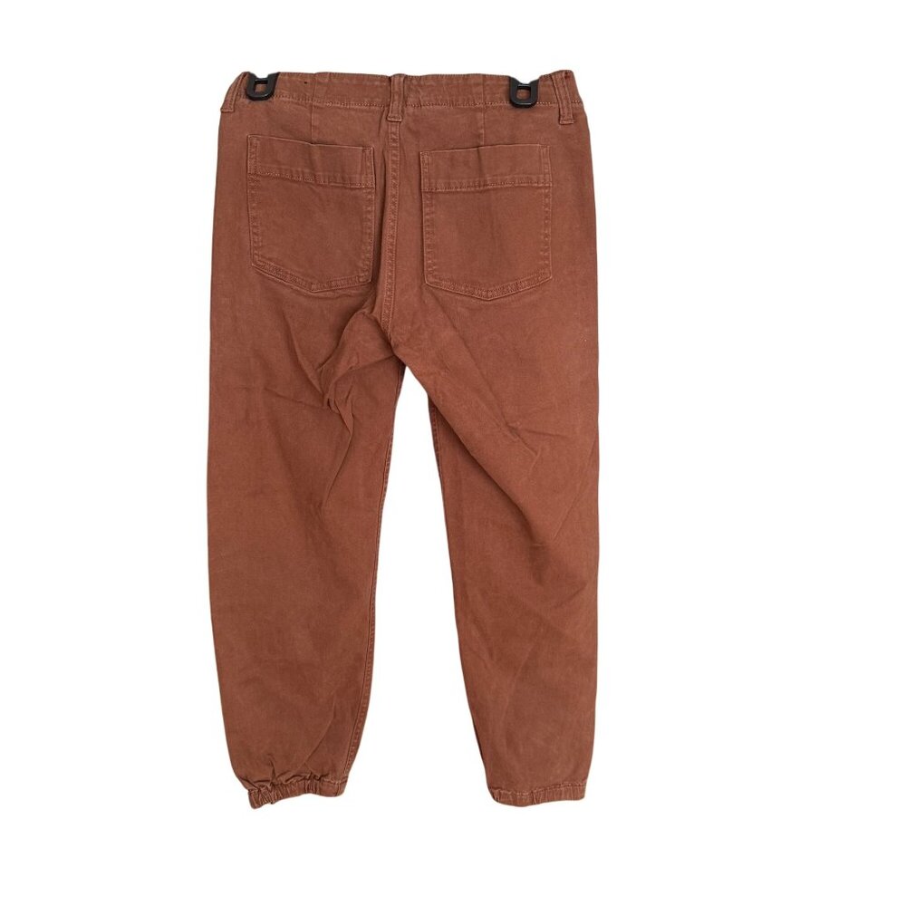 Liverpool Los Angeles Womens Cropped Jogger Pants Brown Size 6/28 With Zippered - Picture 5 of 8